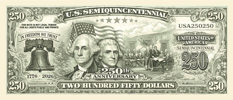 40 Pack America 250th Anniversary Dollar Bill Collectible USA Freedom ...