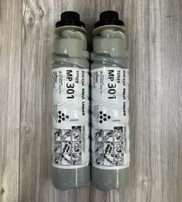 2 Ricoh Savin Lanier MP 301 Genuine Black Toners Cartridges Brand New