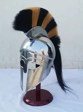 Greek Corinthian Armor Helmet W/ Plume Armour Medieval Knight Christmas Gift