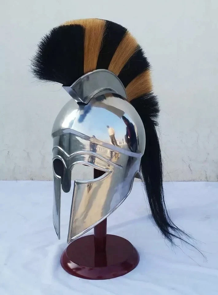 HANDMADE Greek Corinthian Armor Helmet W/ Plume Armour Medieval Knight Christmas Gift