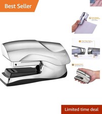 Sleek Chrome Heavy Duty Stapler - 40 Sheet Capacity w/ No-Jam Technology