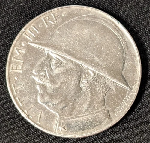 Photo of a 1928 Italy 20 Lire Silver (1927-1936) from an eBay listing that sold on Jul 23, 2026