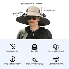 2025 New Solar Fan Outdoor Fishing Hat-Solar Sun Protection Sun Hat With Fan Sol