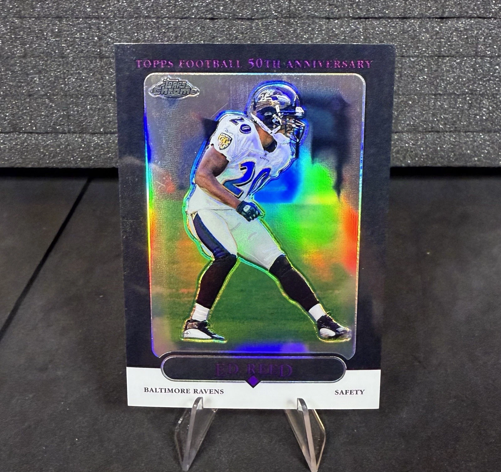 2005 Topps Chrome Ed Reed Black Refractor /100