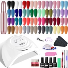 gel nail polish set UV lamp drill manicure kit 32 colors