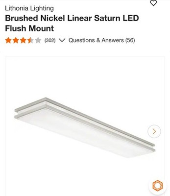 Lithonia Lighting Brushed Nickel Linear Saturn LED Flush Mount