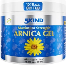 5kind Maximum Strength Arnica Gel 10.1 Fl Oz - Fast Acting Arnica Gel for Bru...