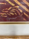 JM Red Gold Gecko Abstract Art Print Framed Signed Numbered 9/10  — photo 3