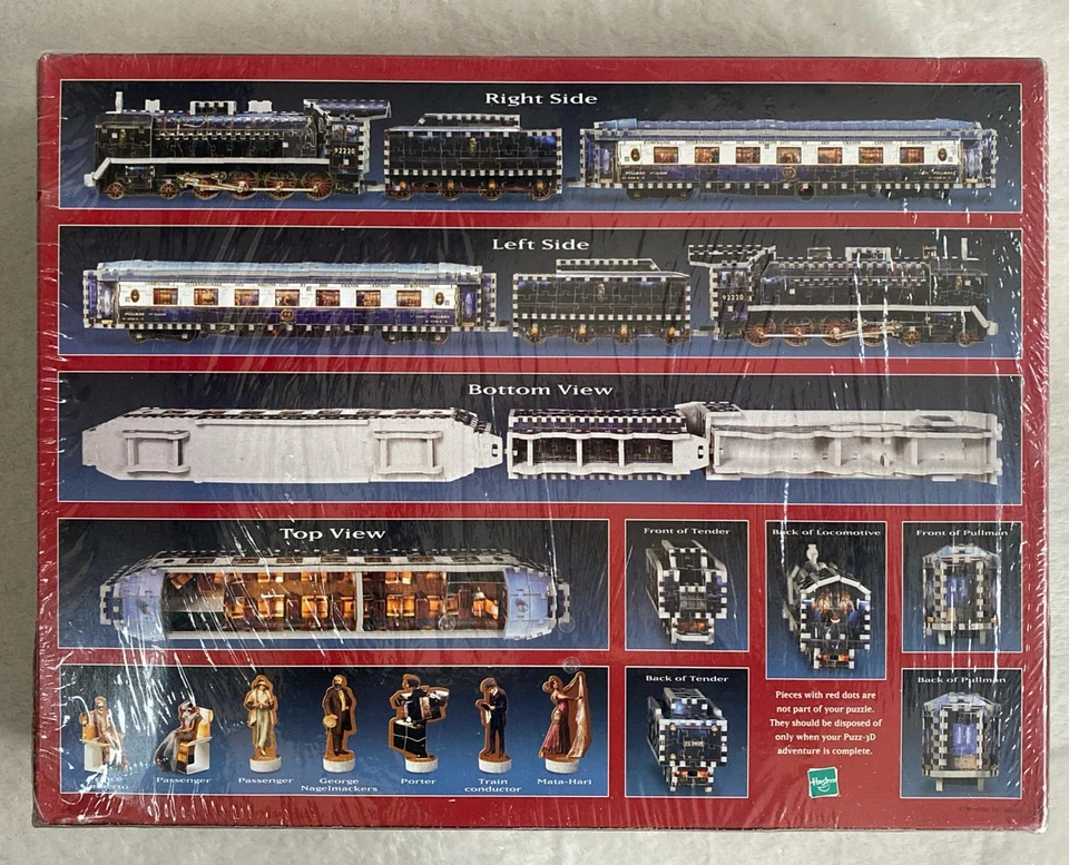 NEW 1998 The Orient Express Train 3D Puzzle Puzz3D Hasbro 769 pieces Sealed - Image 2 of 4
