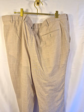 Horkerty Beige Plaid Dress Pants Men s Big & ...