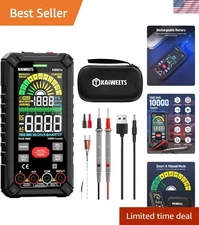 Versatile Auto Ranging Digital Multimeter - 10000 Counts, Safe & Rechargeable