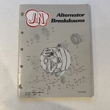 J&N Auto Electric Inc. Alternator Breakdowns 1998 Catalog #910-17810