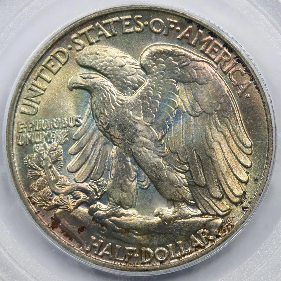 1943 Walking Liberty Half Dollar 50C MS 66 PCGS CAC Approved - Image 2 of 4