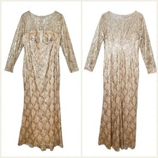 Eliza J Mother Champagne Sequin Sweetheart Neckline Mother Of The Bride Dress 14