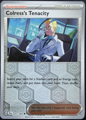 Colress's Tenacity - Reverse Holo Uncommon SV: Shrouded Fable 057/064 NM