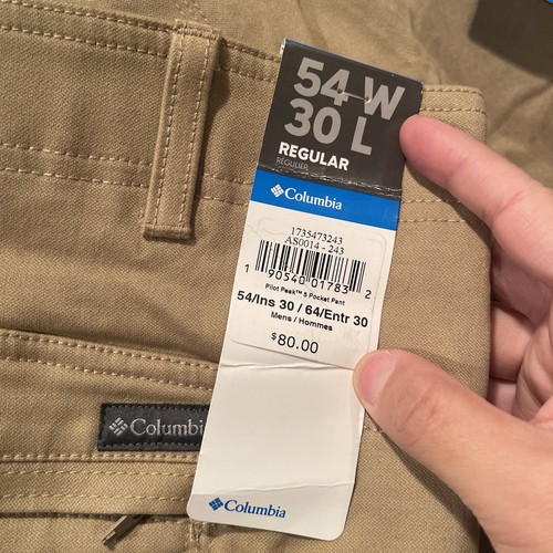 NWT Columbia Khaki Pants Mens Size 54W 30L - Picture 5 of 13