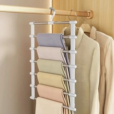 1pc Multi Layer Pants Hanger Rack Space Saving Closet Organizer - NEW