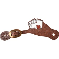 Martin Saddlery Cowboy Card Suit Spur Strap Chocolate N/A