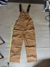 Tough Duck Overalls Medium khaki brown knee pad pocket extra sturdy high quality