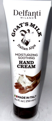 Delfanti  Goat's Milk Moisturizing Soothing Hand Cream 250ml NEW!!