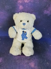 Build A Bear BAB White W Light Blue Teddy Bear Plush Stuffed With Shirt
