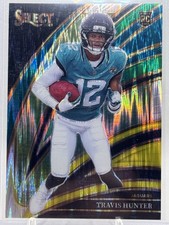 2025 Panini Select  Travis Hunter #228 Green Yellow Shock  Prizm (RC) Club