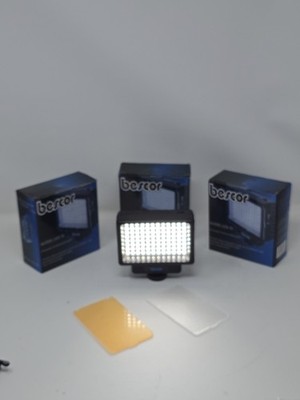 Bescor LED-70 Dimmable 96 LED Video Camera Light AA Battery Operated 3 Pack