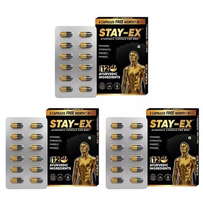 3 Pack - Male Enhancement Boost Time Increase Pills for MAN Stamina 100% Herbal