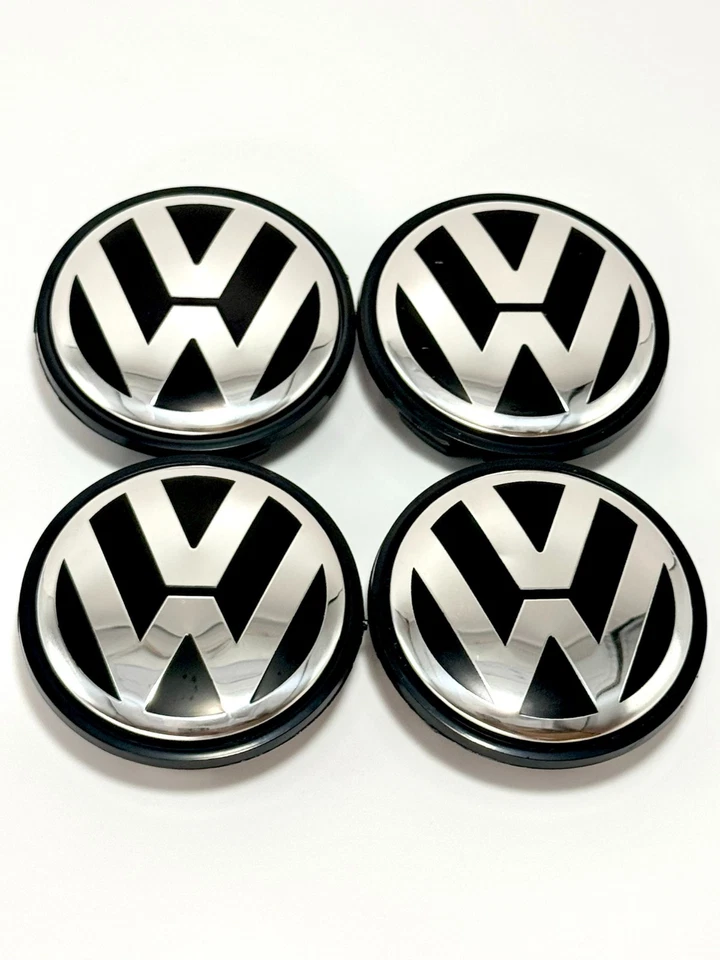 Nuevo tapacubos Volkswagen 65 mm 2,5 - 4 piezas - Se adapta a Jetta Passat Golf CC Tiguan Foto 3 de 3