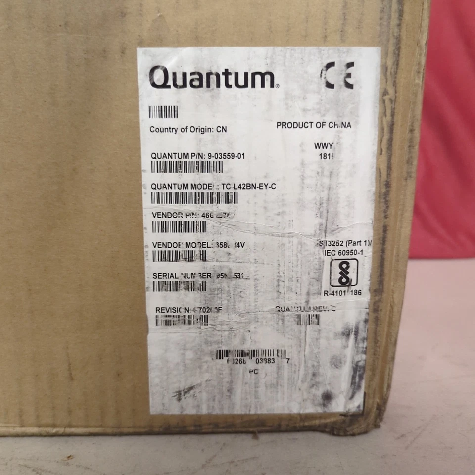 Quantum Ultrium LTO-4 HH Tabletop Tape Drive TC-L42BN-EY-C PN: 9-03559-01 NEW - Image 3 of 4
