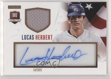 2014 Panini USA Baseball Box Set Signature Jerseys 3/99 Lucas Herbert Auto a2v