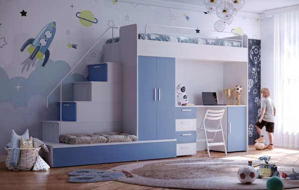 Hochbett Aus Holz Schick Und Platzsparend FüR Ihr Kinderzimmer Oder Schlafzimmer-image