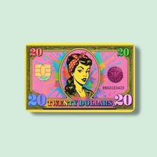 Baddie Dollars Credit Card Sticker Debit Skin Decal Cover