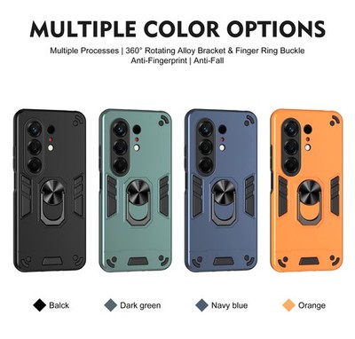 For Tecno Camon 50 Pro 4G, Hybrid Armor Ring Stand Wireless Charging Case Cover