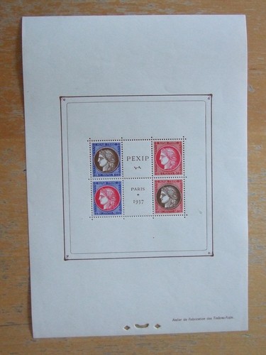 France - Yvert bloc 3 PEXIP neuf*/MH mini adhérence coeur neuf**/MNH