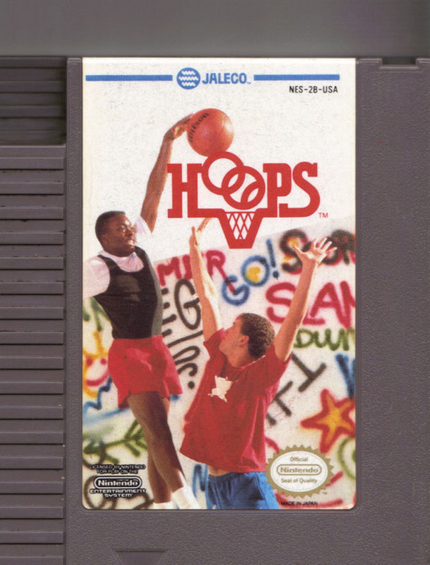 Classic Nintendo NES Hoops Basketball Game Cartridge Jaleco