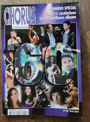 CHORUS LES CAHIERS DE LA CHANSON NUMMER 60 SOMMER 2007