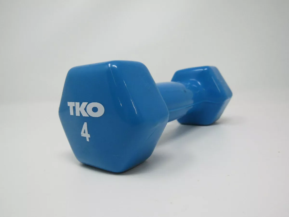 TKO 4 Pound Dumbbell Weight Blue Metal Plastic eBay