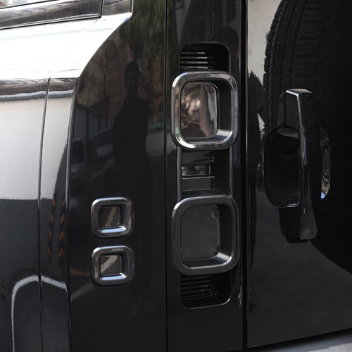 For Land Rover Defender 007 Bond Edition V8 Smoked Black Tail Light Trim Covers - Picture 3 of 9