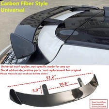 Universal Rear Window Roof Spoiler Wing Carbon Fiber Style Fits Hatchback Suv