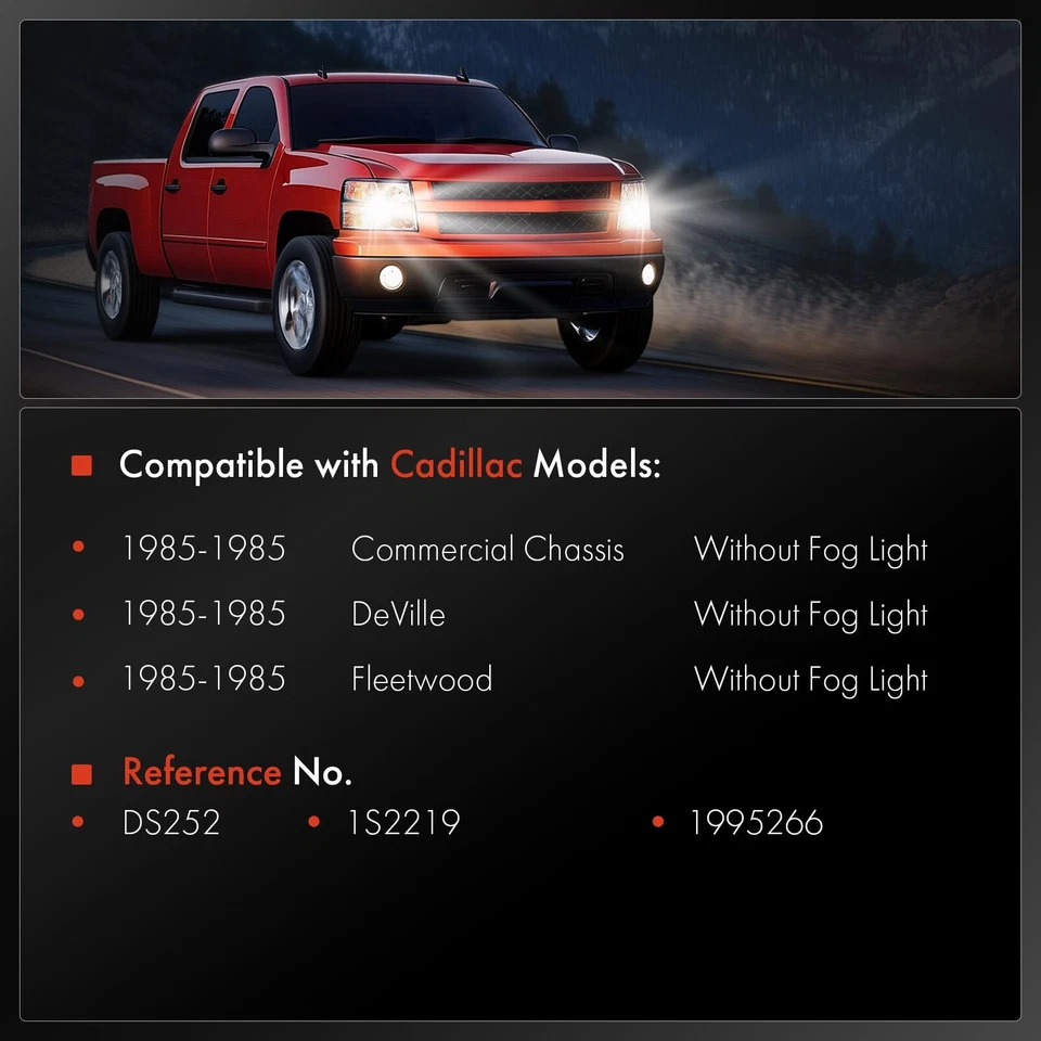 Nuevo interruptor de faros para chasis comercial Cadillac DeVille Fleetwood 1985-1985 Foto 2 de 4