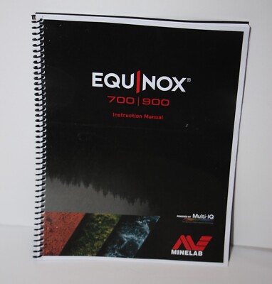 Minelab Equinox 700/900 Metal Detector - Color Instruction Manual 8 ½ x 11 
