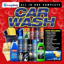 Car Washing Kit Valeting Complete Interior & Exterior Cleaning Wax Polish Sponge
