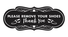 Designer Please Remove Your Shoes Thank You Loafers Wall or Door Sign