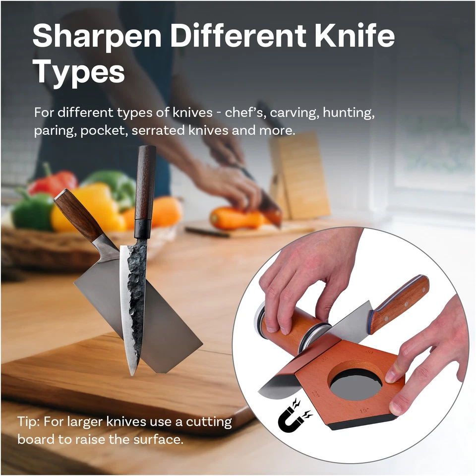 Affilacoltelli a Rullo con 5 Angoli Magnetici (12°, 15°, 17°, 19°, 22°) - Immagine 2 di 4