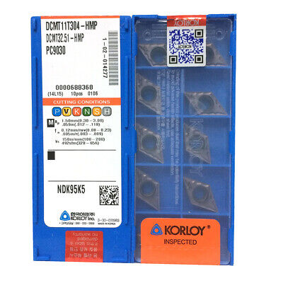Neue 10Pcs Box Korloy CCGT09T304-AK H01 CCGT32.51-AK Hartmetalleinsätze cw