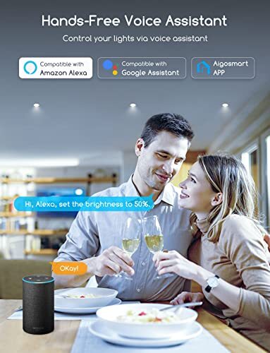 Aigostar Lampadina Alexa Intelligente GU10 WiFi Compatibile con Al