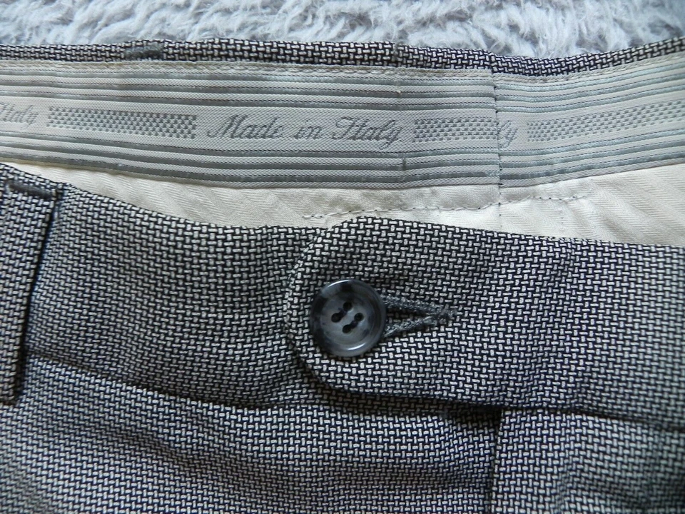 Zignone Pants Adult 39x26 Pleated Italy Wool Straight Trousers Casual Dress Mens - Image 3 of 4