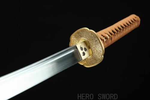 With Incantation seal Japanese Samurai Sword BrassTsuba Set Katana Combat Sharp - Picture 7 of 9