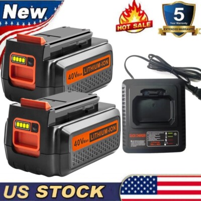 Replacement for Blackand Decker 40 Volt Max Lithium Battery  LBX2040 or Charger